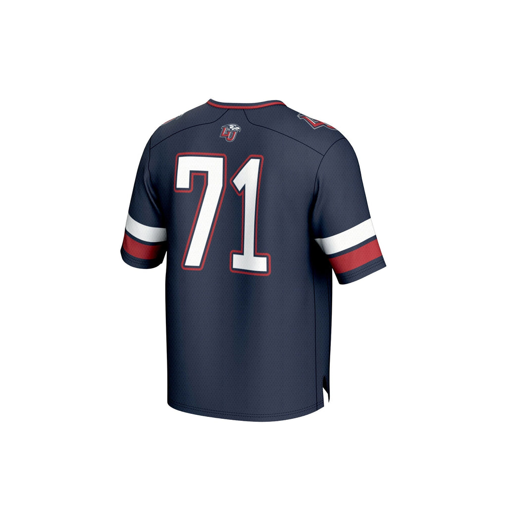 #71 Liberty Flames Lightweight Football Fashion Jersey - Navy product image 4, provided for visual reference and product