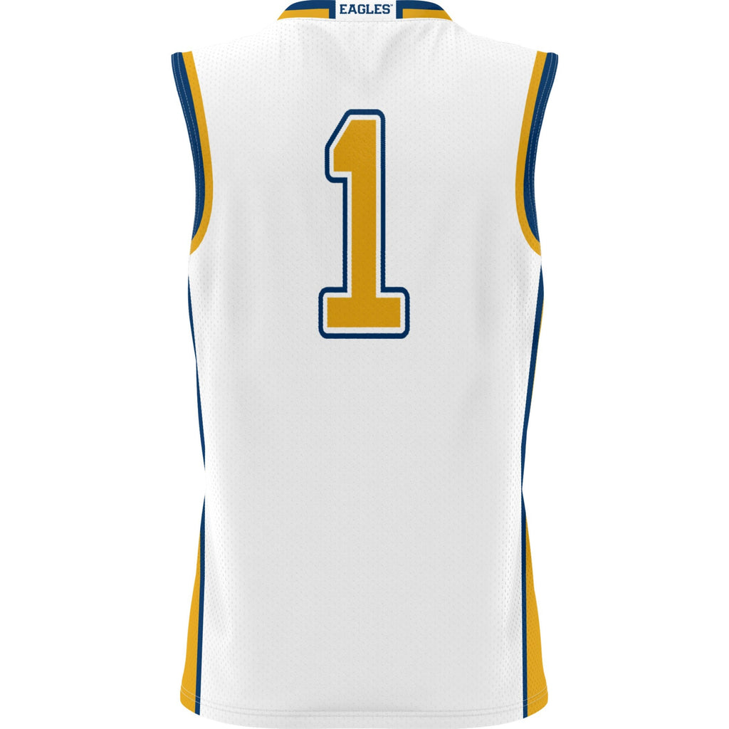 #1 Emory Eagles Lightweight Basketball Jersey - White product image 4, provided for visual reference and product detail