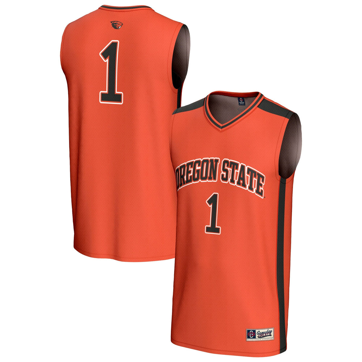 #1 Oregon State Beavers Lightweight Collegiate Basketball Fashion Jersey - Orange product image 2, provided for visual
