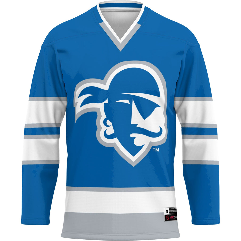 Seton Hall Pirates Hockey Jersey - Blue product image 3, provided for visual reference and product detail review