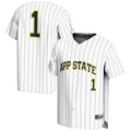 #1 Appalachian State Mountaineers Lightweight Baseball Jersey - White product image 1, provided for visual reference and