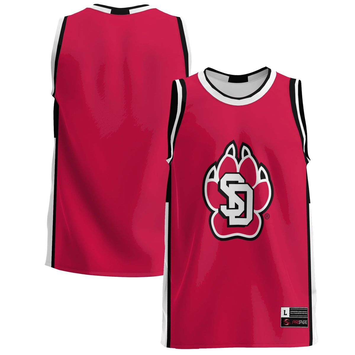 South Dakota Coyotes Lightweight Basketball Jersey - Red product image 2, provided for visual reference and product detail