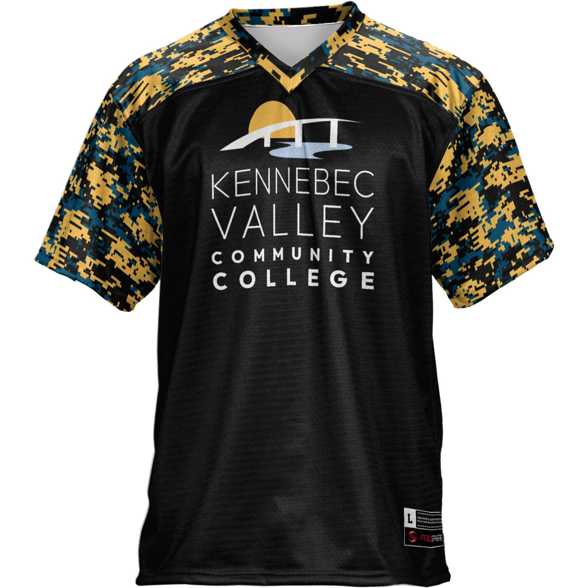 Kennebec Valley Community College Football Jersey - Black product image 3, provided for visual reference and product detail