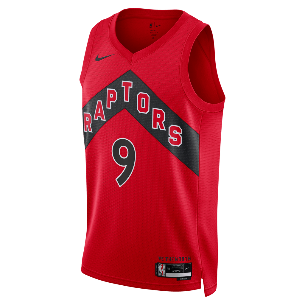 Toronto Raptors Icon Edition Swingman Jersey - Red - RJ Barrett product image 3, provided for visual reference and product