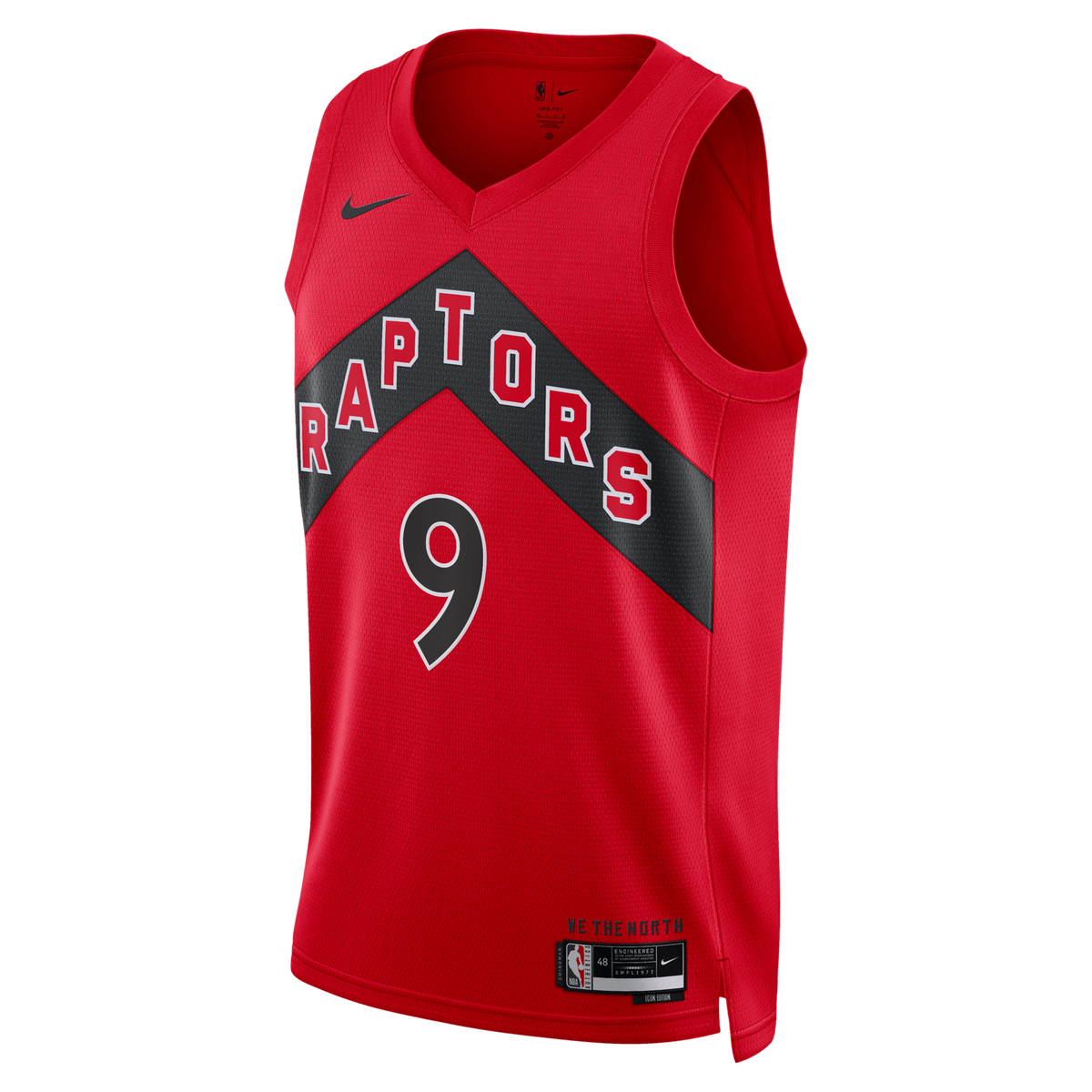 Toronto Raptors Icon Edition Swingman Jersey - Red - RJ Barrett product image 3, provided for visual reference and product