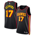Atlanta Hawks Statement Edition Swingman Jersey - Black - Onyeka Okongwu product image 1, provided for visual reference and