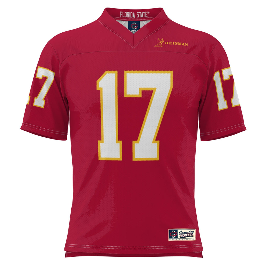Charlie Ward Garnet Florida State Seminoles Heisman Football Jersey product image 3, provided for visual reference and
