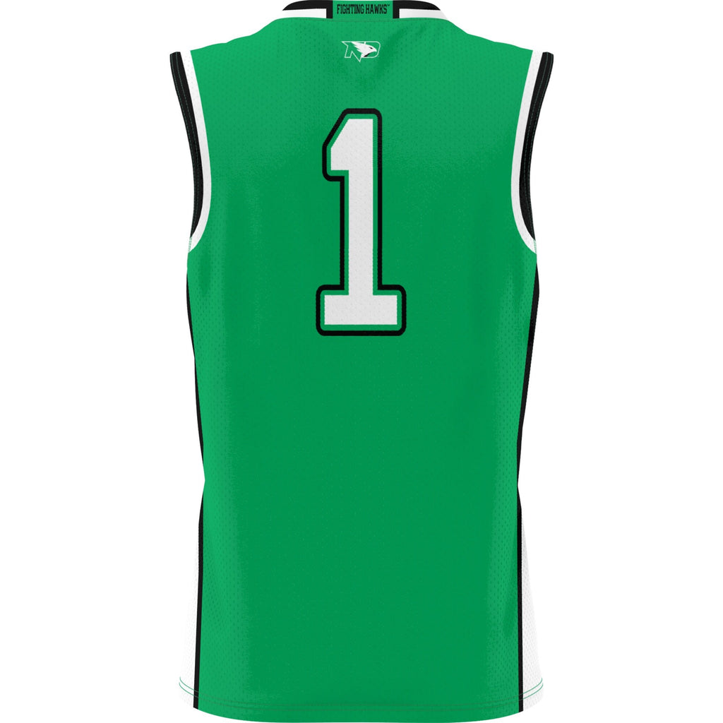 #1 North Dakota Lightweight Basketball Jersey - Green product image 4, provided for visual reference and product detail