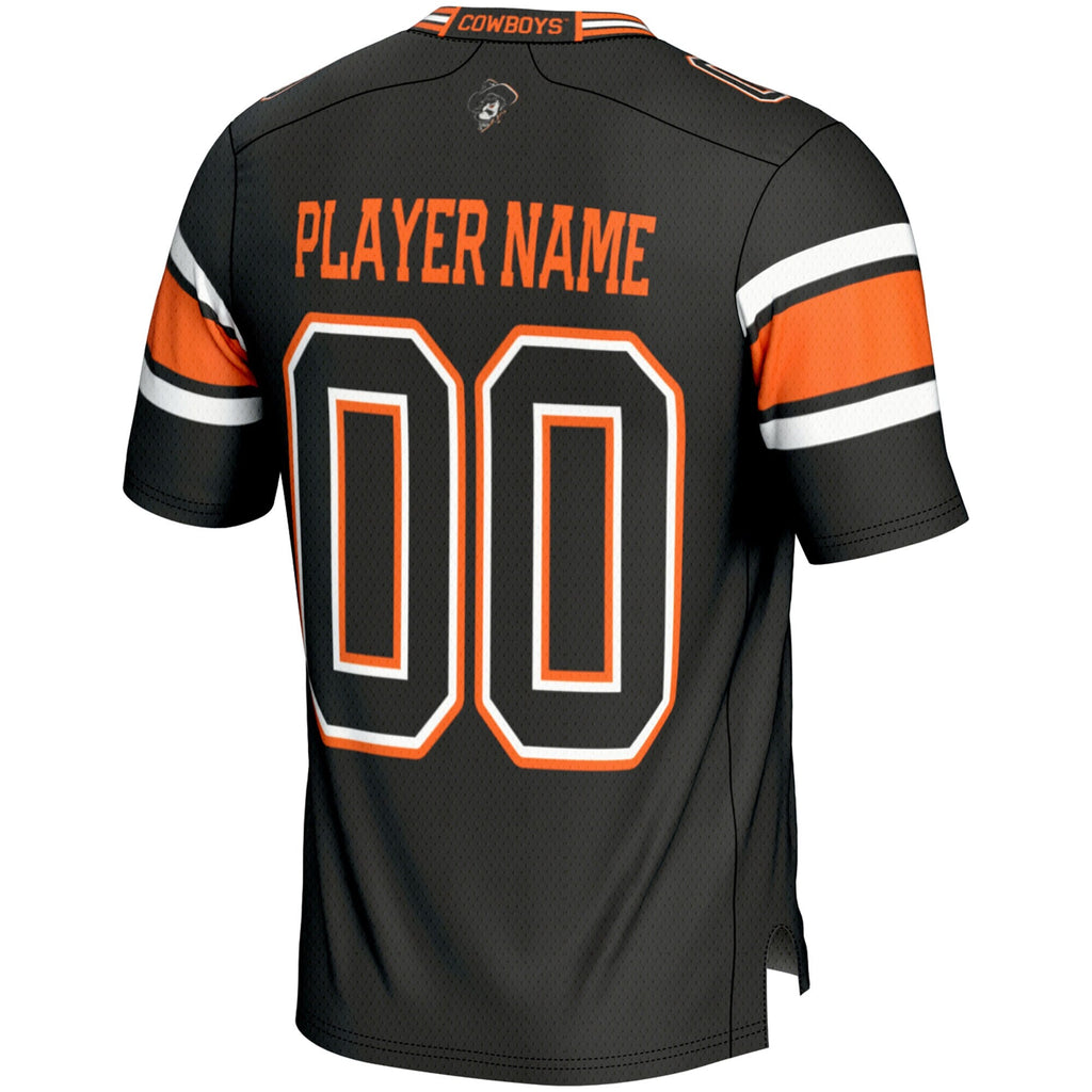 Oklahoma State Cowboys NIL Pick-A-Player Football Jersey - Black product image 4, provided for visual reference and product