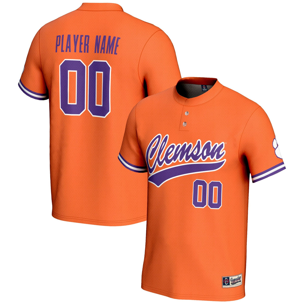 Clemson Tigers NIL Pick-A-Player Lightweight Softball Jersey - Orange product image 1, provided for visual reference and