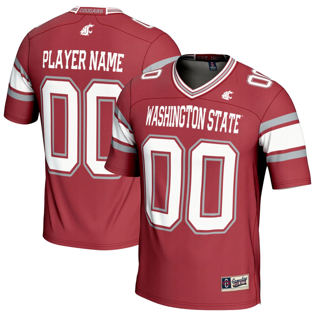Washington State Cougars NIL Pick-A-Player Football Jersey - Crimson product image 2, provided for visual reference and