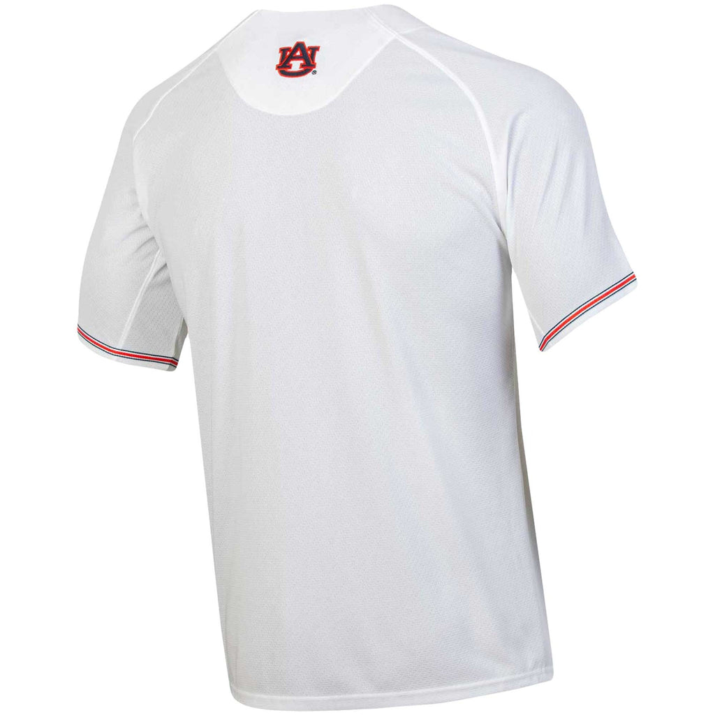 Auburn Tigers Softball Button-Up V-Neck Jersey - White product image 4, provided for visual reference and product detail