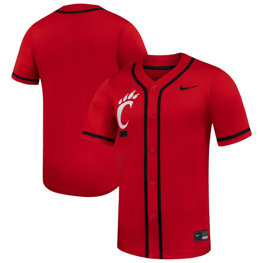Red Cincinnati Bearcats Replica Baseball Jersey product image 2, provided for visual reference and product detail review