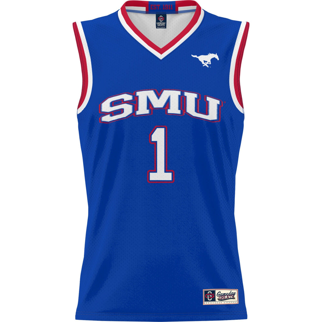 #1 SMU Mustangs Lightweight Basketball Jersey - Royal product image 3, provided for visual reference and product detail