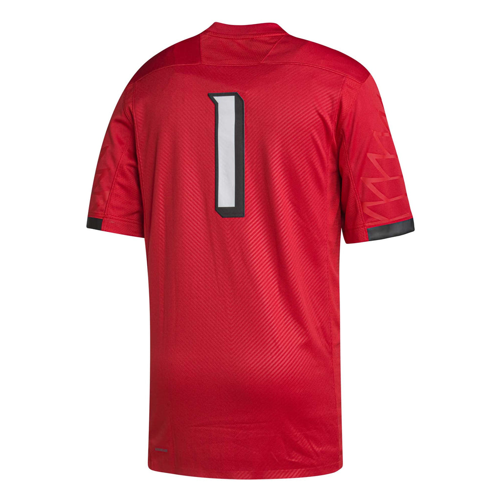 #1 Louisville Cardinals Premier Football Jersey - Cardinal product image 4, provided for visual reference and product detail