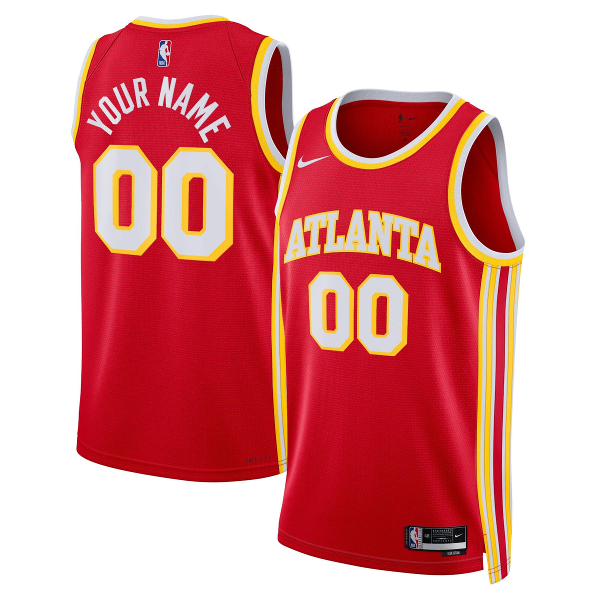 Atlanta Hawks Icon Swingman Jersey - Custom product image 1, provided for visual reference and product detail review