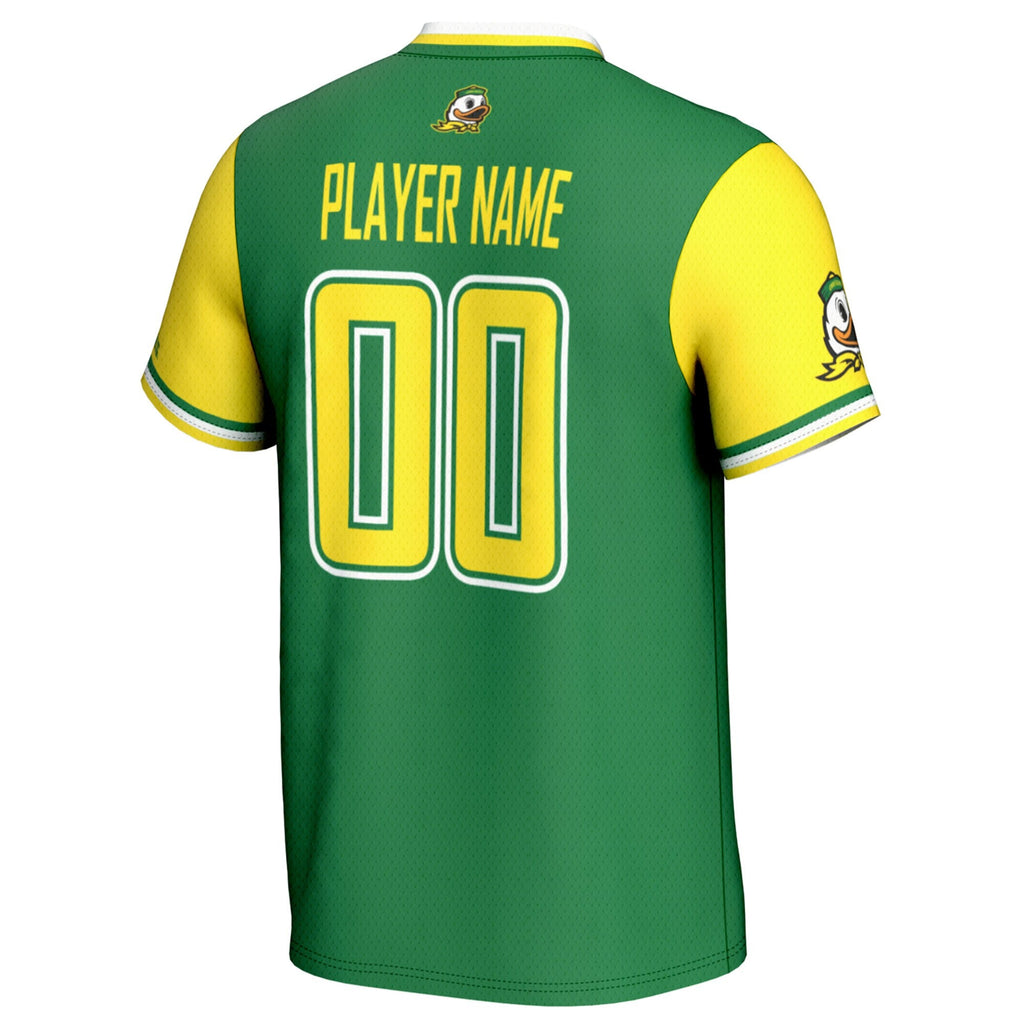 Oregon Ducks NIL Pick-A-Player Lightweight Softball Jersey - Green product image 4, provided for visual reference and