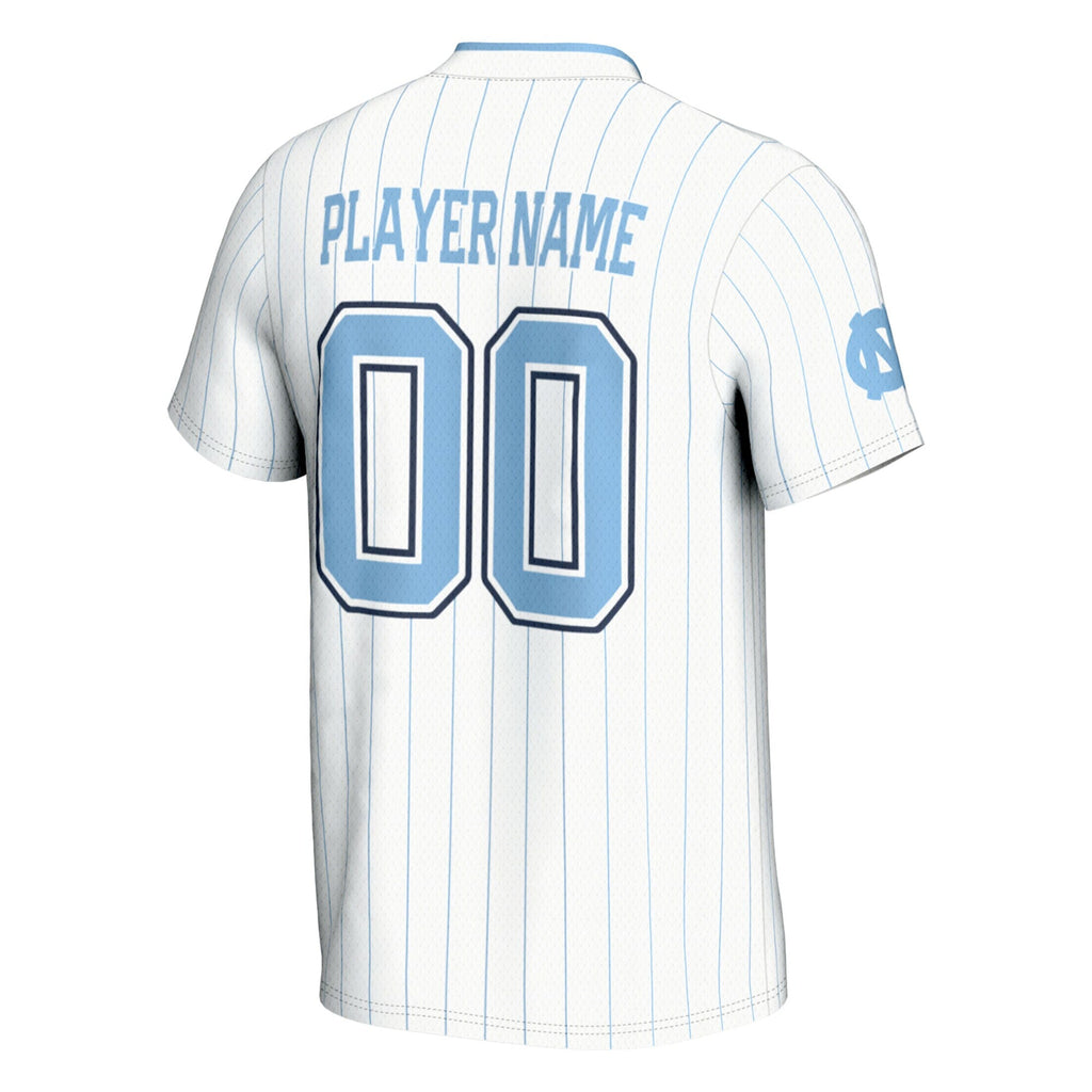 North Carolina Tar Heels NIL Pick-A-Player Softball Lightweight Jersey - White product image 4, provided for visual