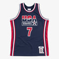 USA Basketball Authentic Jersey Larry Bird 1992 Navy product image 1, provided for visual reference and product detail review