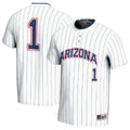 #1 Arizona Wildcats Lightweight Softball Fashion Jersey - White product image 1, provided for visual reference and product