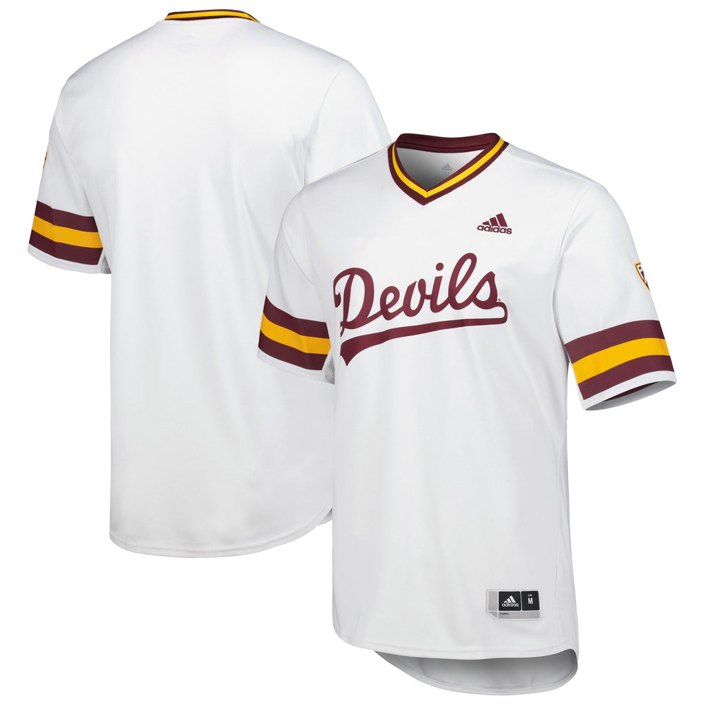 Arizona State Sun Devils Replica Baseball Jersey - White product image 2, provided for visual reference and product detail