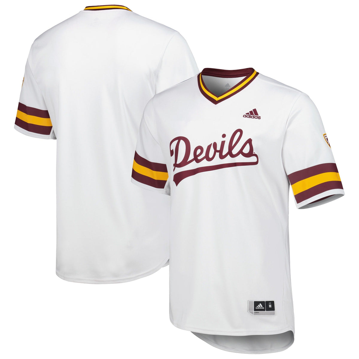 Arizona State Sun Devils Replica Baseball Jersey - White product image 2, provided for visual reference and product detail