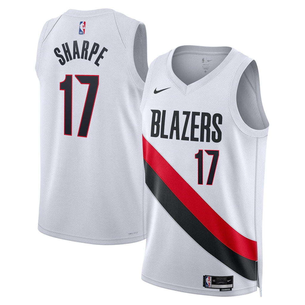Portland Trail Blazers Replica Association Edition Swingman Jersey - White - Shaedon Sharpe product image 2, provided for
