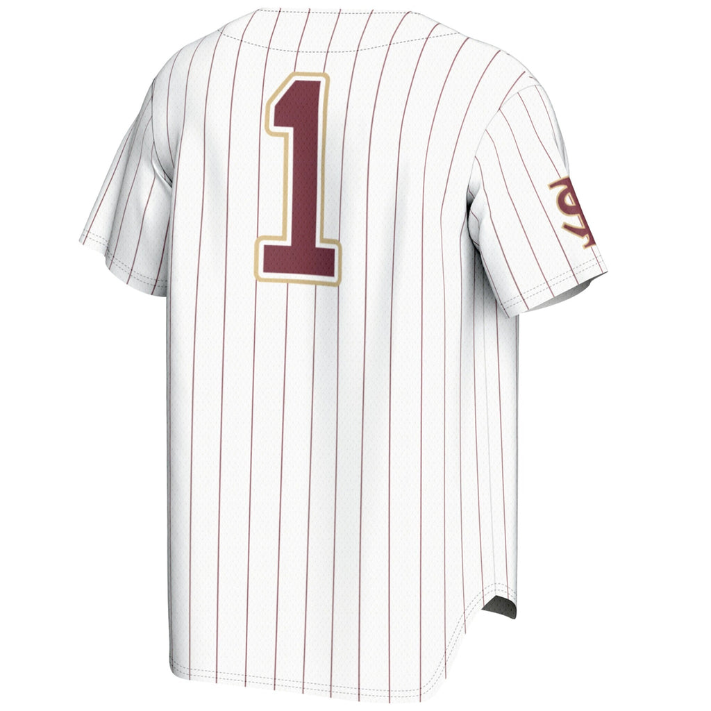 #1 Florida State Seminoles Lightweight Baseball Jersey - White product image 4, provided for visual reference and product