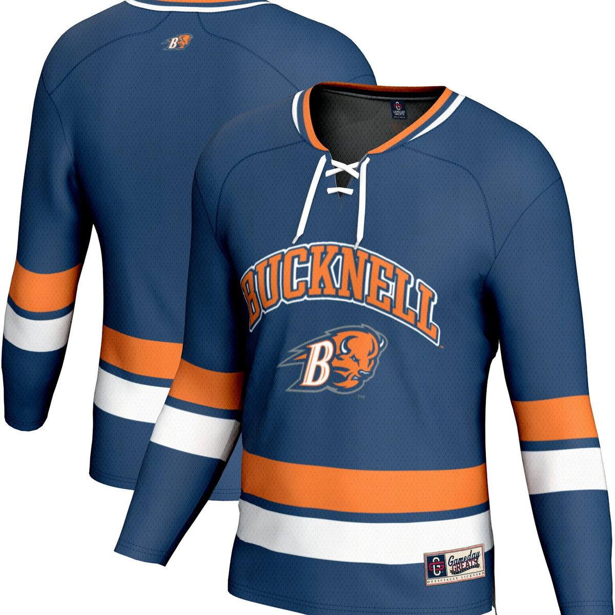 Bucknell Bison Spirit Hockey Jersey - Blue product image 2, provided for visual reference and product detail review