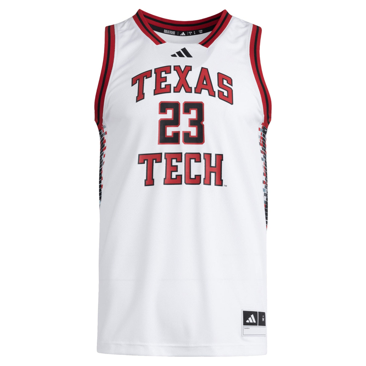 #23 Texas Tech Red Raiders Replica Swingman Jersey - White product image 3, provided for visual reference and product detail