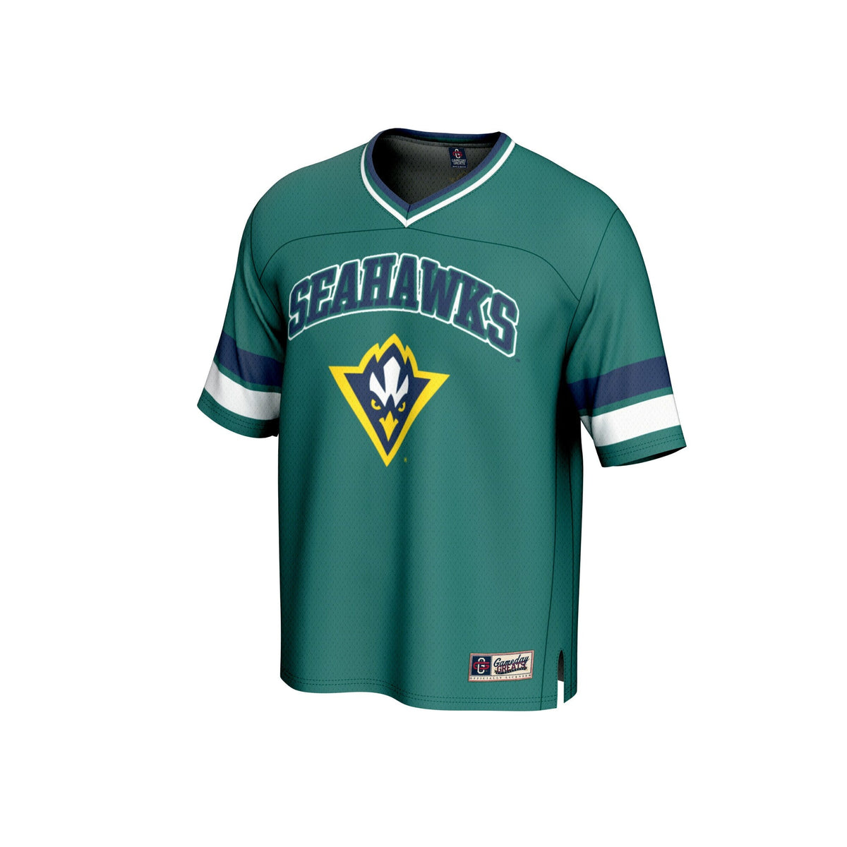 UNC Wilmington Seahawks Football Jersey - Teal product image 3, provided for visual reference and product detail review
