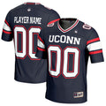 UConn Huskies NIL Pick-A-Player Football Jersey - Navy product image 1, provided for visual reference and product detail
