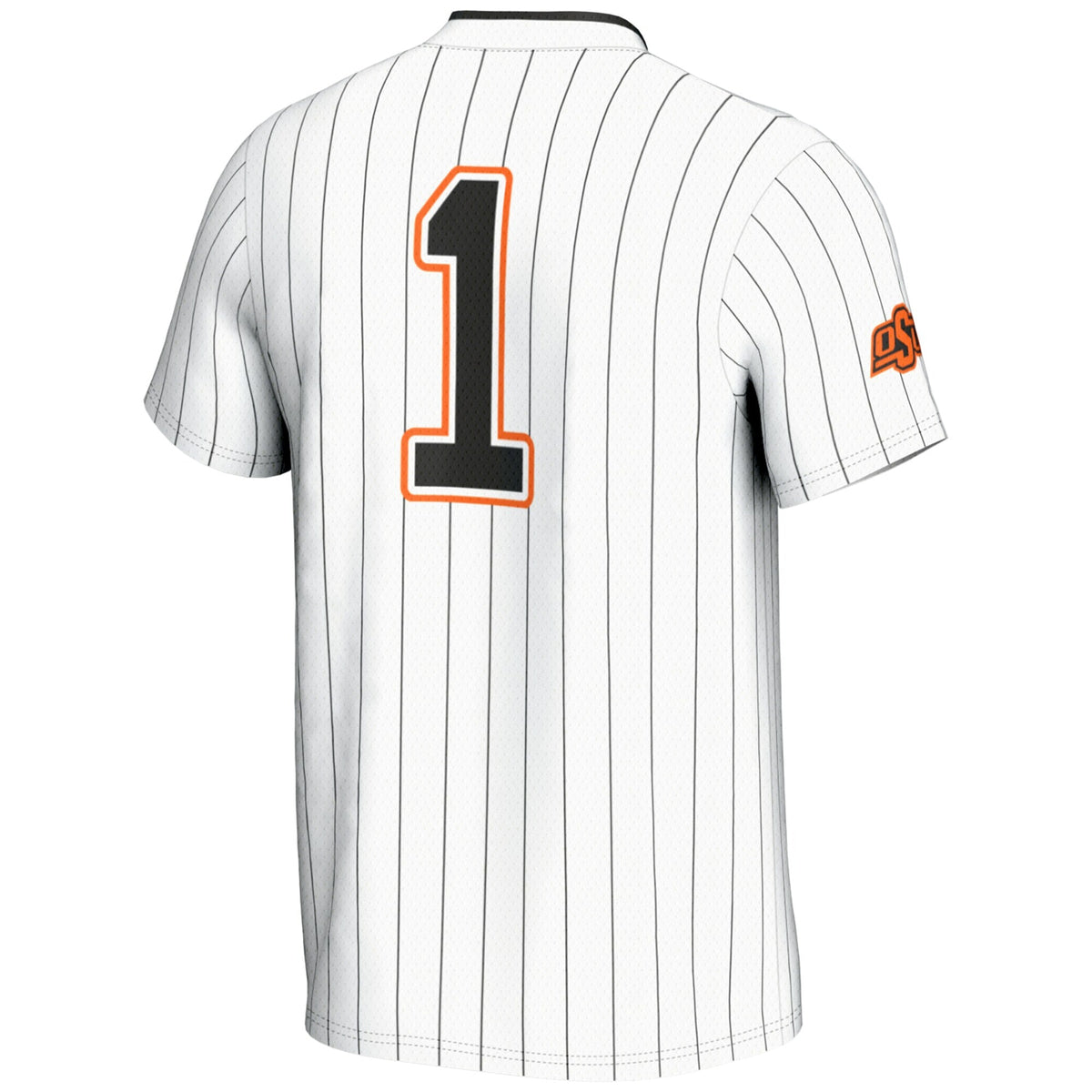 #1 Oklahoma State Cowboys Lightweight Softball Jersey - White product image 4, provided for visual reference and product