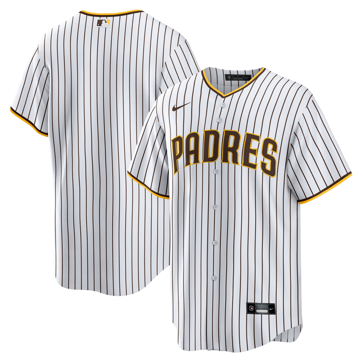 San Diego Padres White Home Big & Tall Replica Jersey product image 2, provided for visual reference and product detail