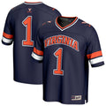 #1 Virginia Cavaliers Lightweight Collegiate Football Fashion Jersey - Navy product image 1, provided for visual reference