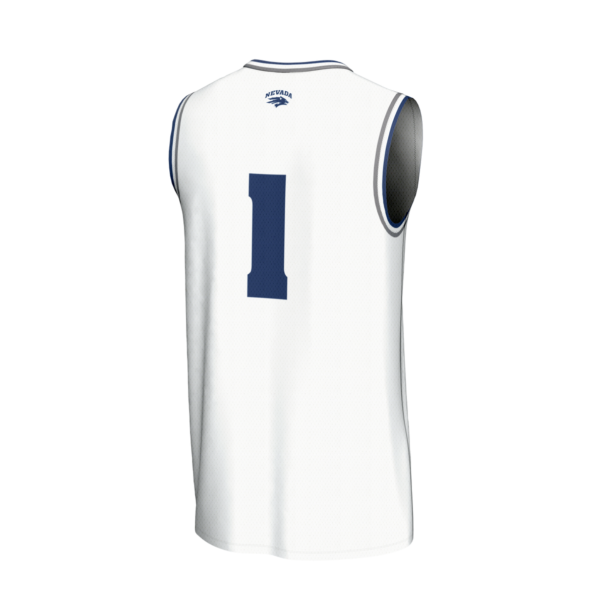 #1 Nevada Wolf Pack Lightweight Basketball Fashion Jersey - White product image 4, provided for visual reference and product