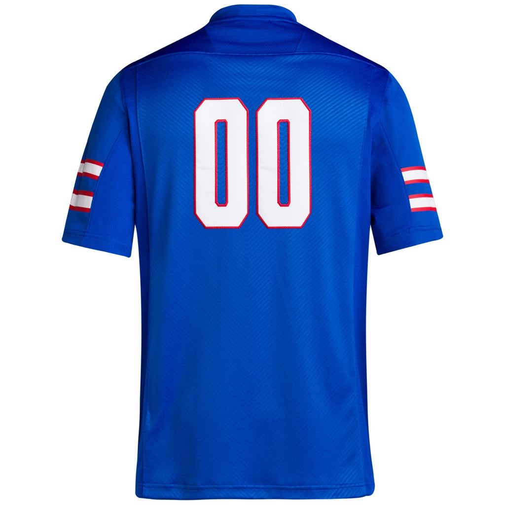 #00 Kansas Jayhawks Premier Football Jersey - Royal product image 4, provided for visual reference and product detail review