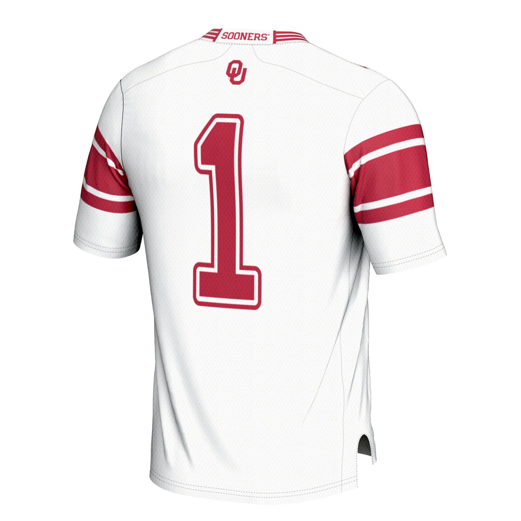 #1 Oklahoma Sooners Football Jersey - White product image 4, provided for visual reference and product detail review