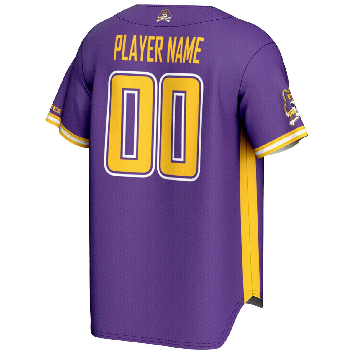 ECU Pirates NIL Pick-A-Player Lightweight Baseball Jersey - Purple product image 4, provided for visual reference and