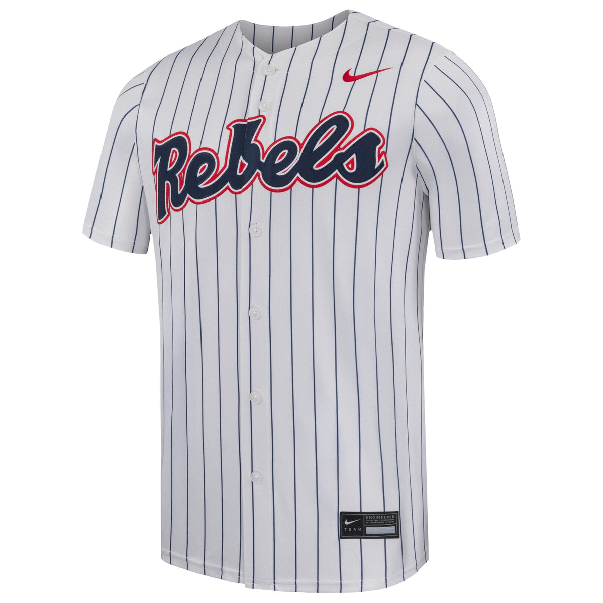 White Ole Miss Rebels Limited Baseball Jersey product image 3, provided for visual reference and product detail review