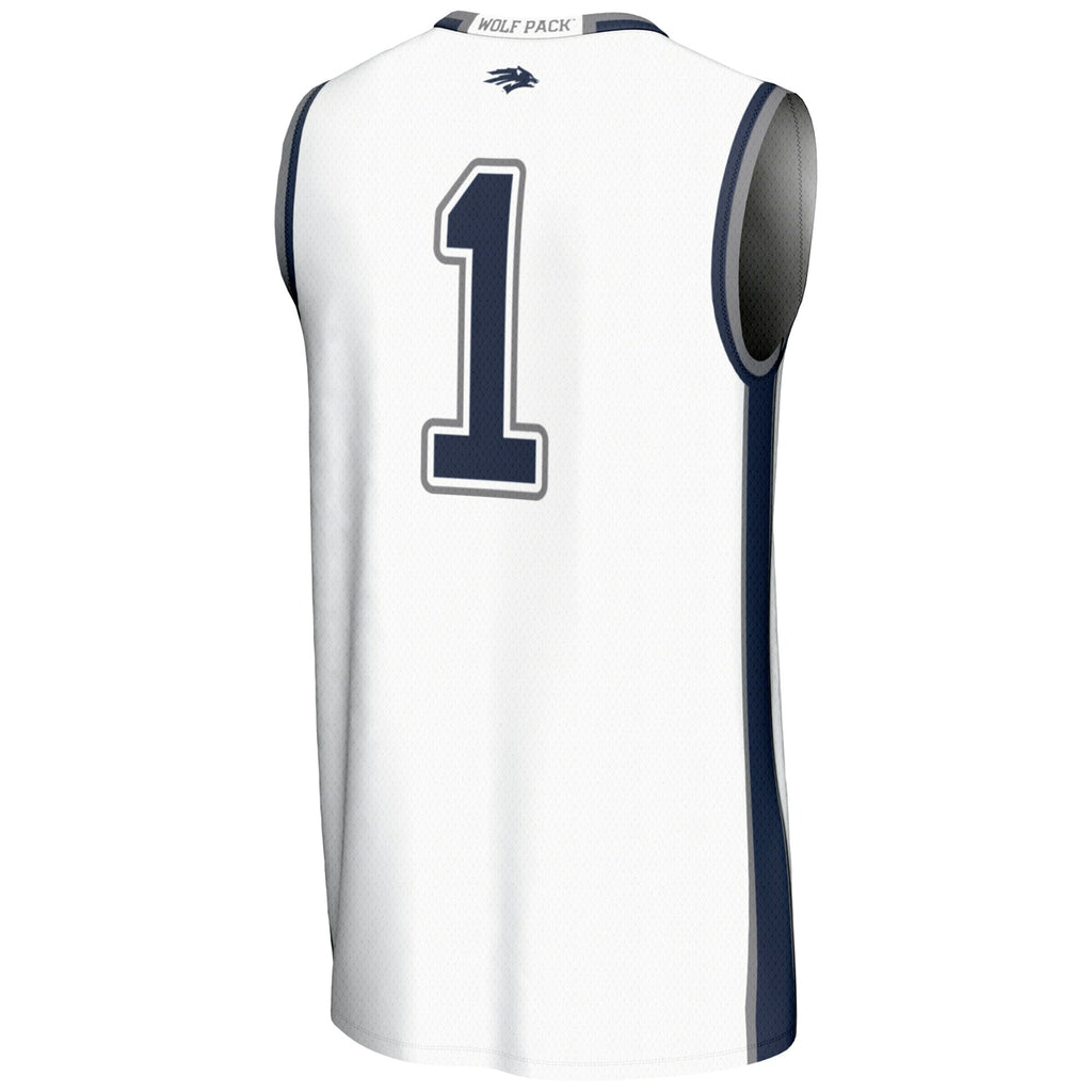 #1 Nevada Wolf Pack Lightweight Basketball Jersey - White product image 4, provided for visual reference and product detail