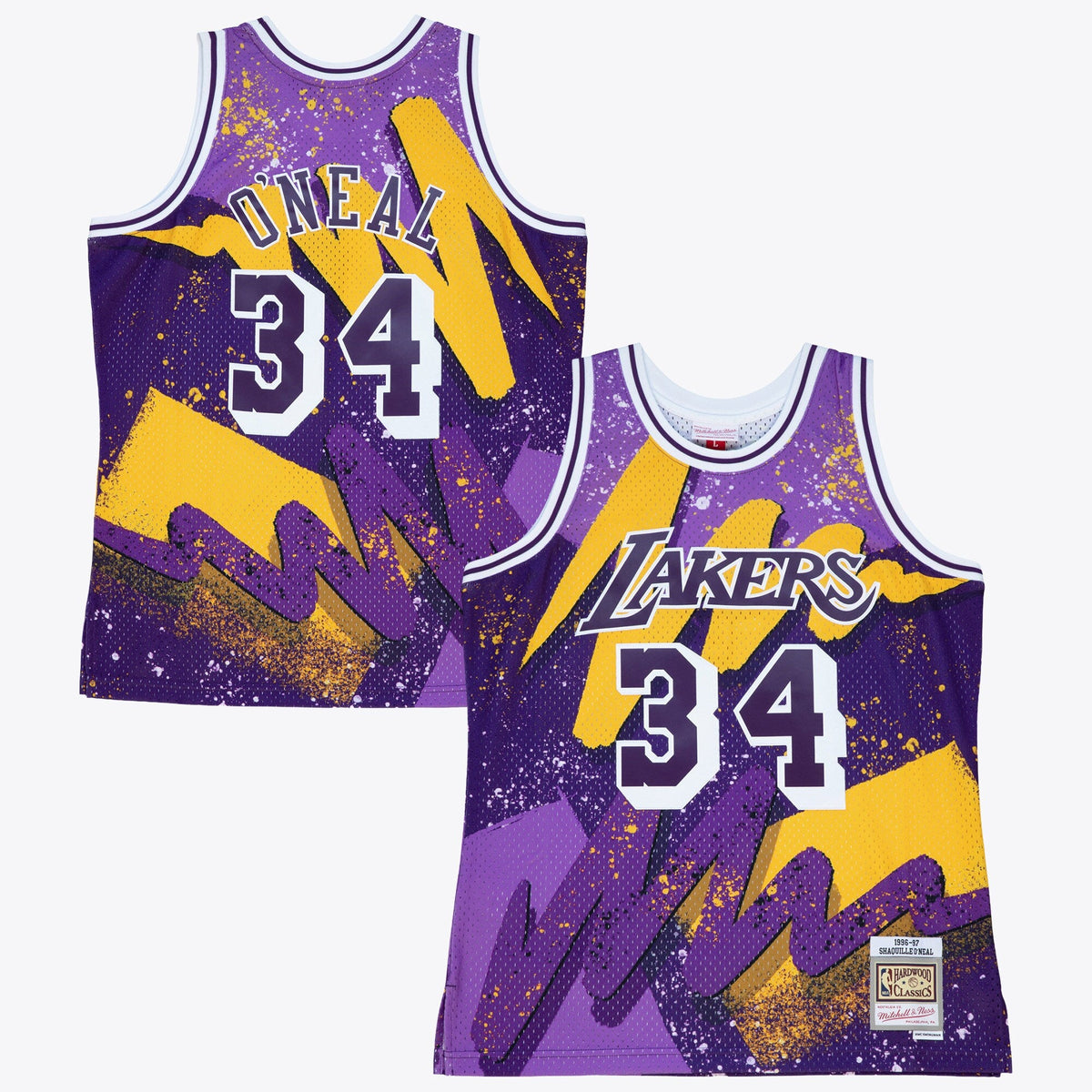 Los Angeles Lakers Shaquille O'Neal 1996 Hyper Hoops Swingman Jersey - Dark Purple product image 2, provided for visual