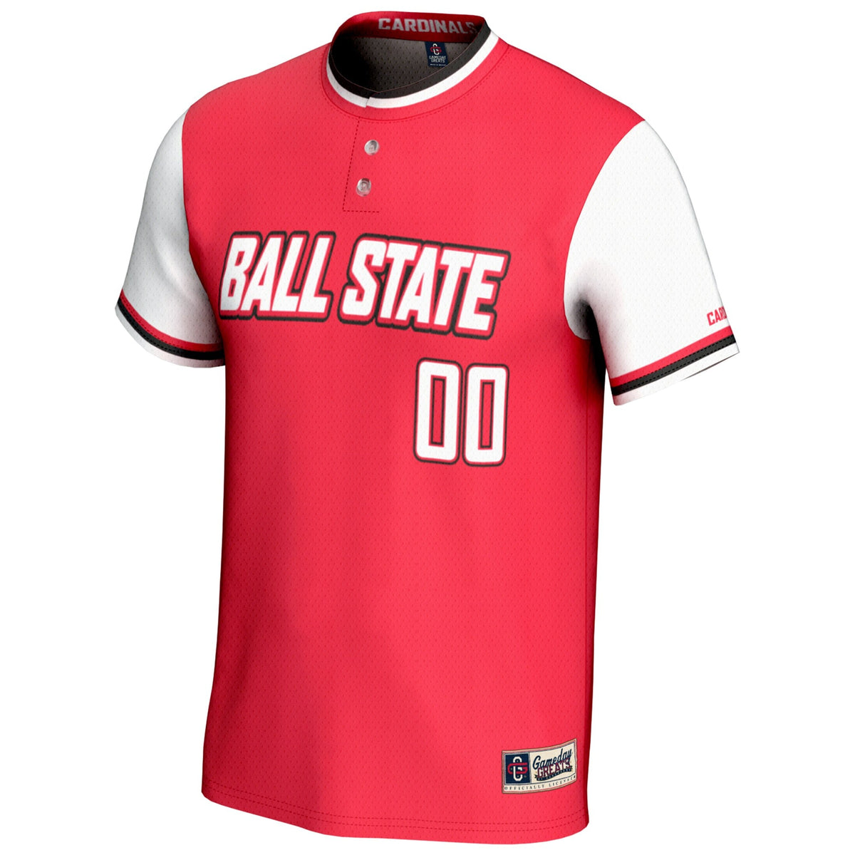 Ball State Cardinals NIL Pick-A-Player Lightweight Softball Jersey - Red product image 3, provided for visual reference and