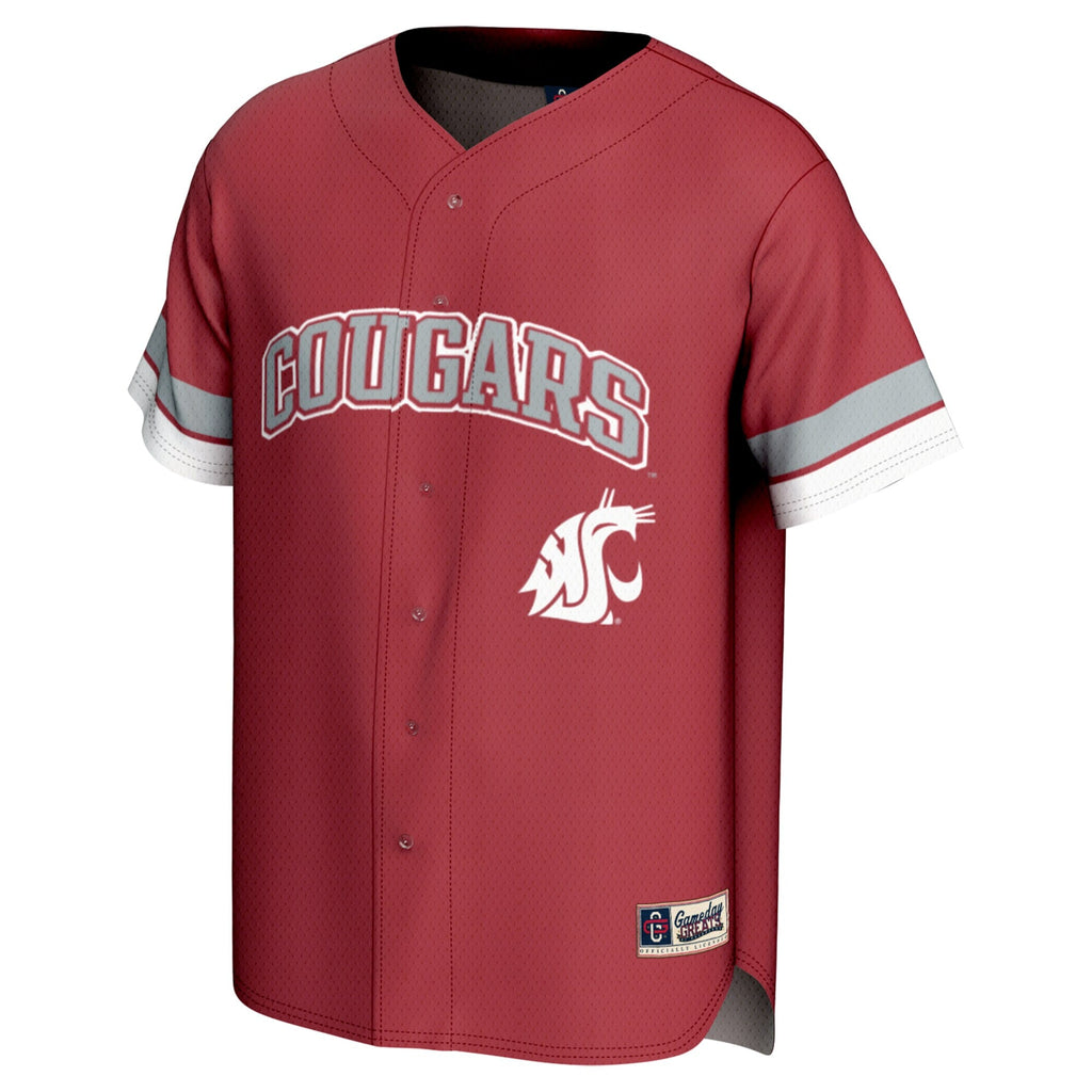 Washington State Cougars Spirit Baseball Jersey - Crimson product image 3, provided for visual reference and product detail