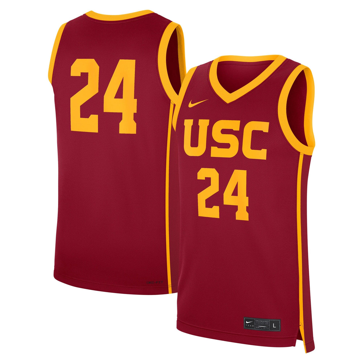 #24 Cardinal USC Trojans Road Replica Jersey product image 1, provided for visual reference and product detail review
