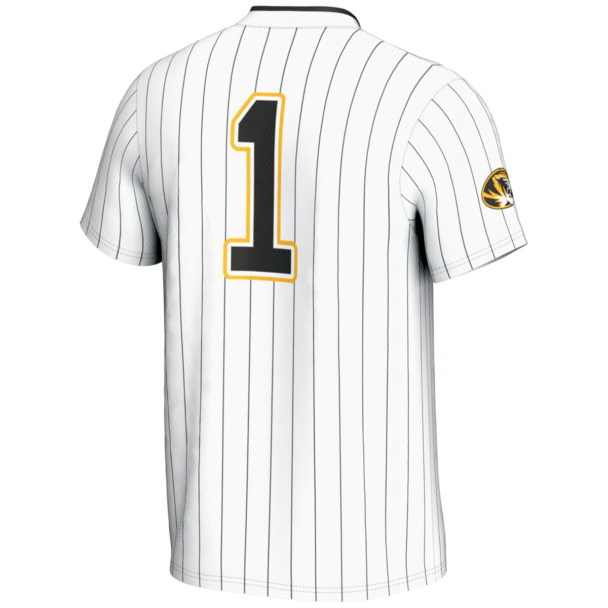 #1 Missouri Tigers Lightweight Softball Jersey - White product image 4, provided for visual reference and product detail