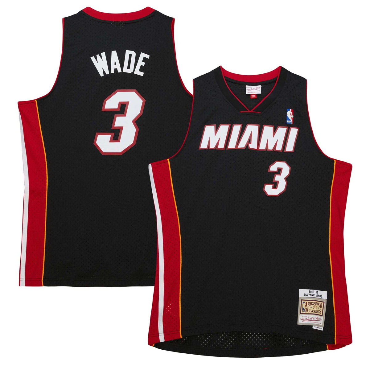 Miami Heat NBA Dwyane Wade 2012 Road Hardwood Classics Swingman Jersey product image 2, provided for visual reference and