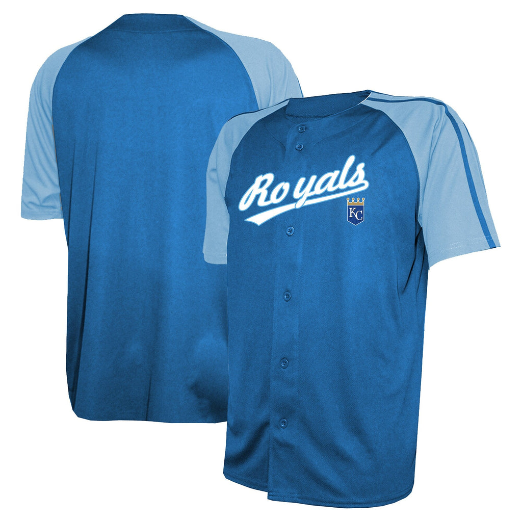 Kansas City Royals Royal Team Raglan Jersey product image 1, provided for visual reference and product detail review