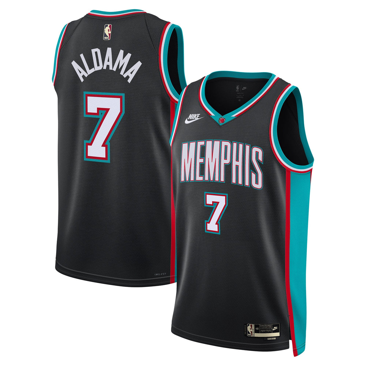 Memphis Grizzlies Classic Edition Jersey - Black - Santi Aldama product image 2, provided for visual reference and product