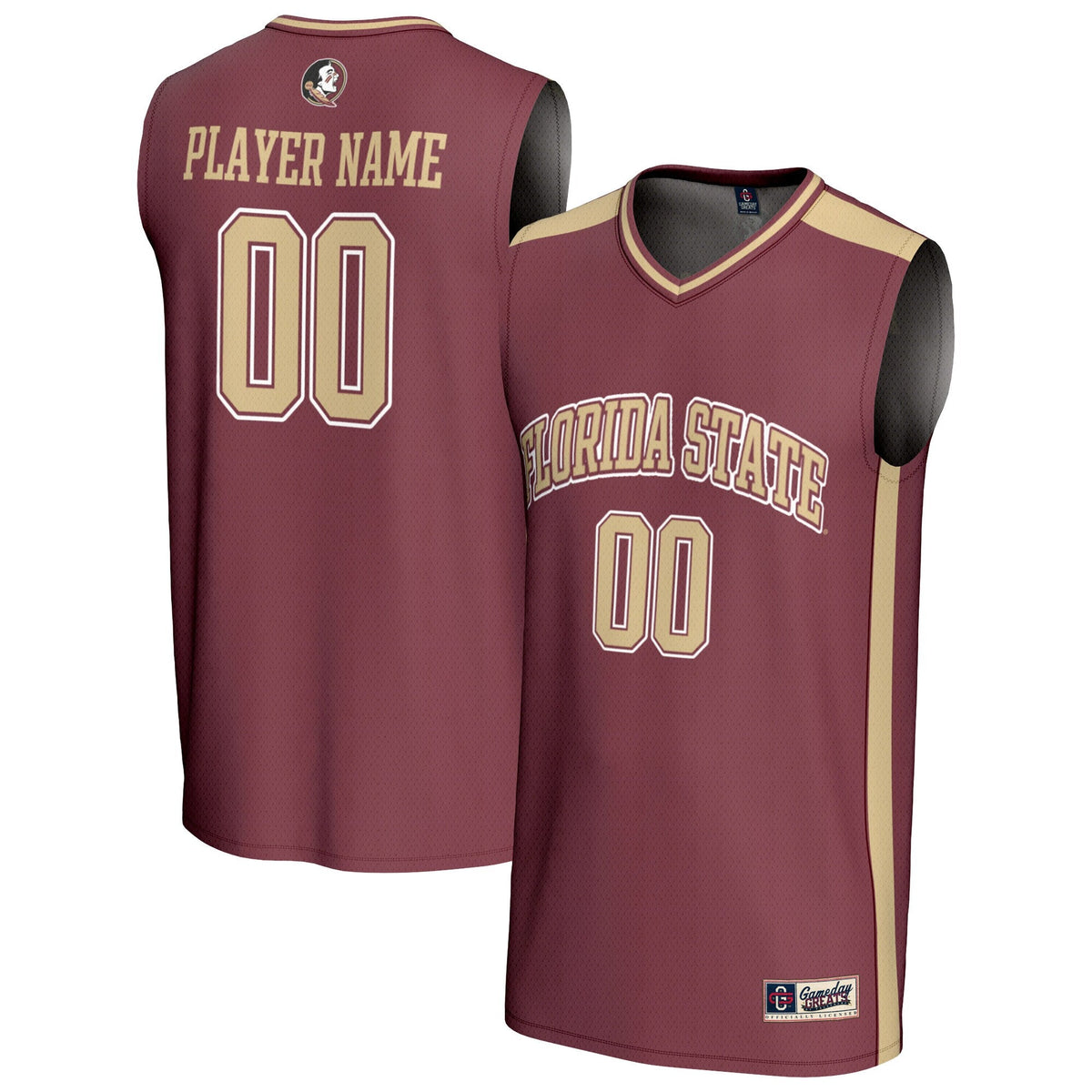 Florida State Seminoles NIL Pick-A-Player Lightweight Basketball Fashion Jersey - Garnet product image 2, provided for